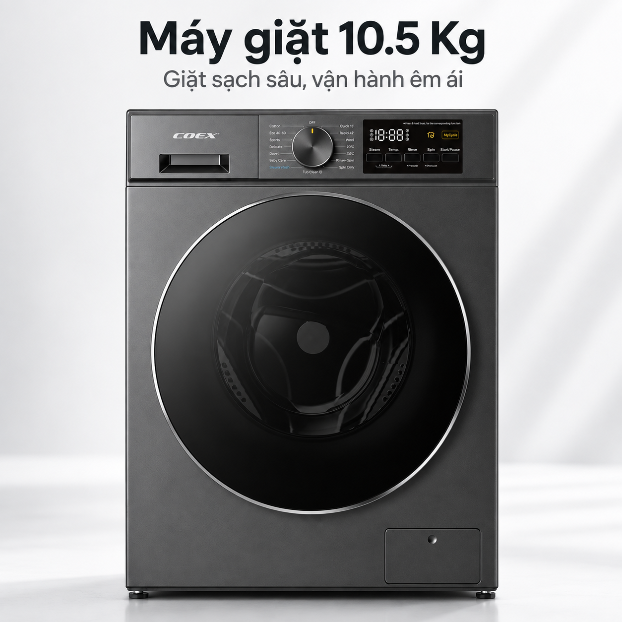 Máy giặt lồng ngang Inverter Coex 10.5 kg FW-11CW1420WG