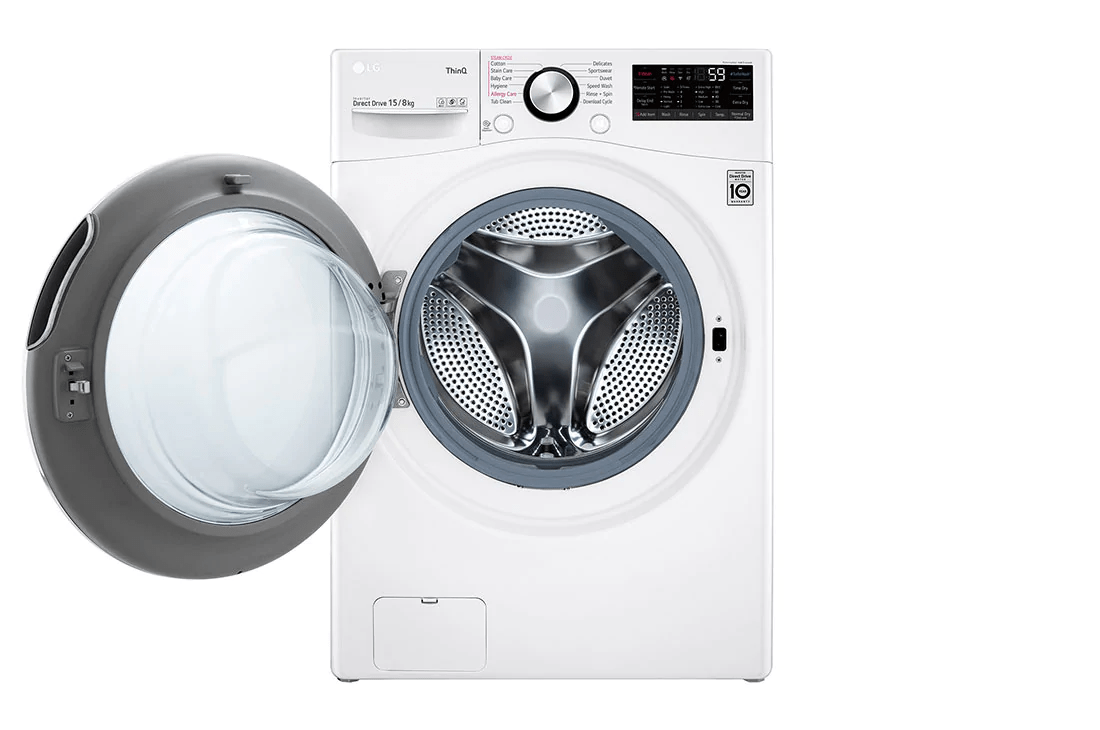 Máy giặt lồng ngang LG Inverter 15Kg + sấy 8Kg F2515RTGW