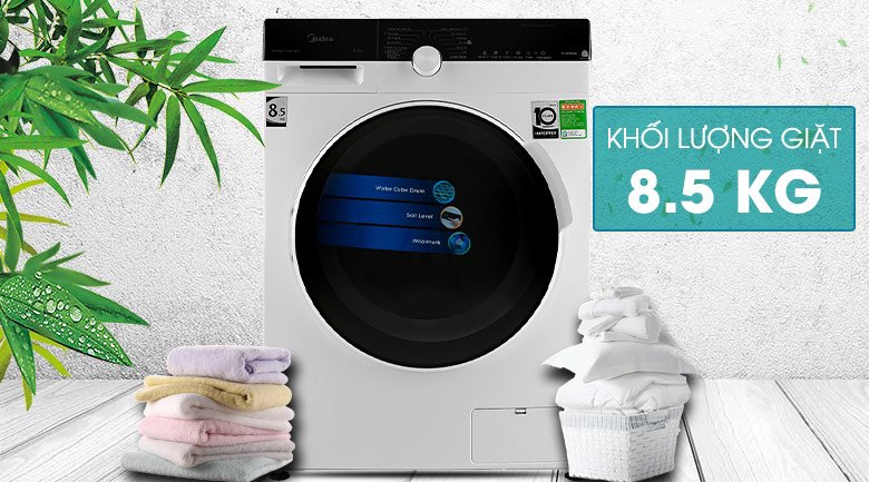Máy giặt lồng ngang Midea MFK85-1401WK Inverter 8.5Kg