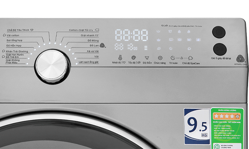 Máy giặt lồng ngang Midea MFK95-1401SK Inverter 9.5Kg