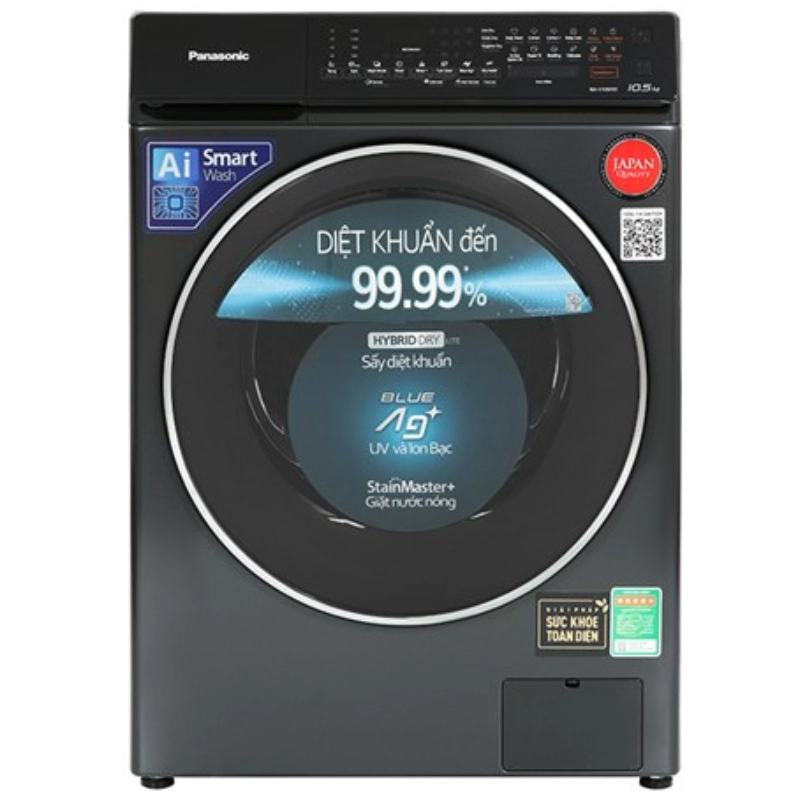 Máy giặt lồng ngang Panasonic 10kg tích hợp sấy tiện ích NA-V10FR1BVT