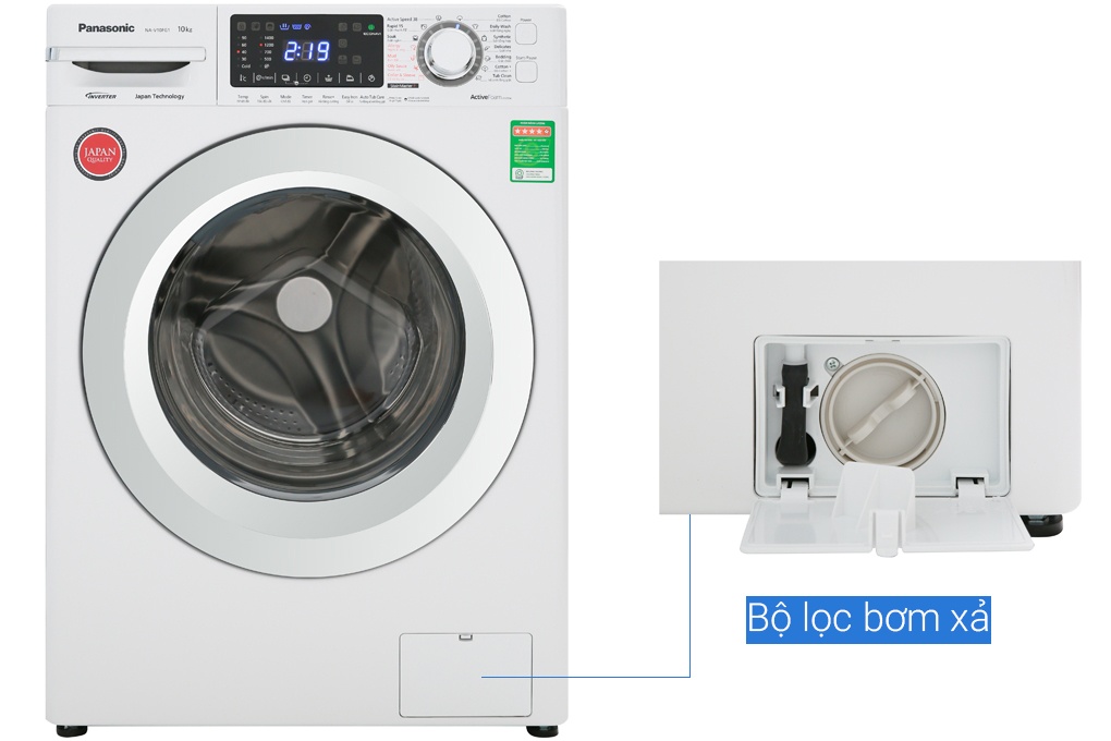 Máy giặt lồng ngang Panasonic Inverter 10Kg NA-V10FG1WVT