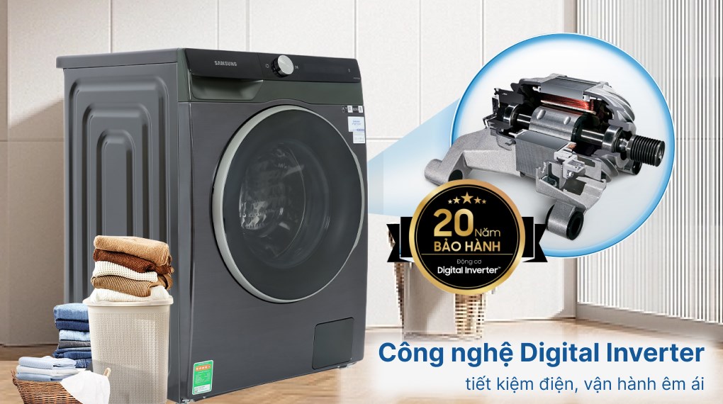 Máy giặt lồng ngang Samsung AI Inverter 10Kg WW10TP44DSB/SV