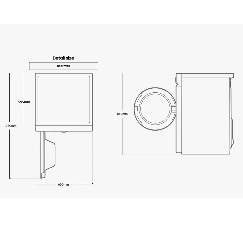 Máy giặt Lồng ngang Samsung Inverter 11 kg WW11CB944DGBSV