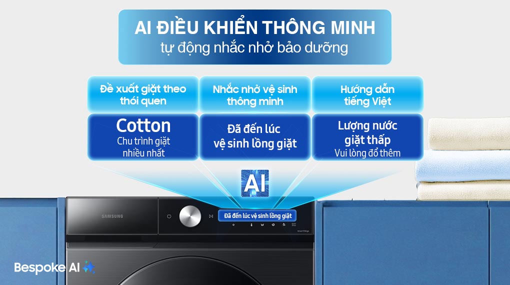 Máy giặt Lồng ngang Samsung Inverter 12 kg WW12CB944DGBSV