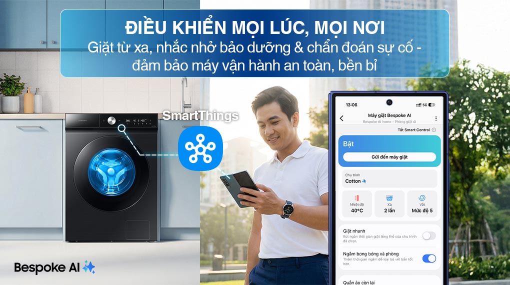 Máy giặt Lồng ngang Samsung Inverter 12 kg WW12CB944DGBSV