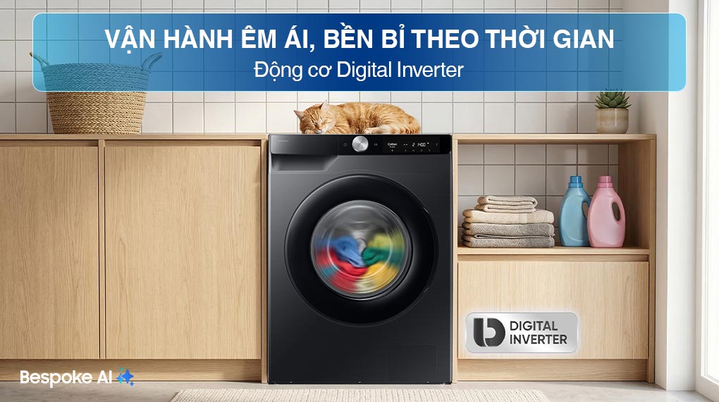 Máy giặt Lồng ngang Samsung Inverter 12 kg WW12CG604DLBSV