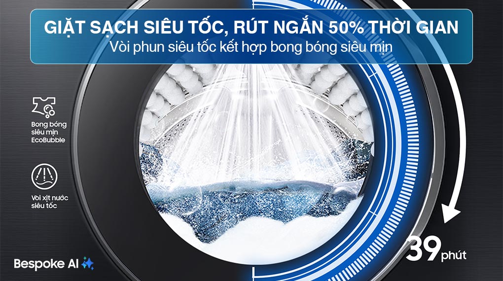 Máy giặt Lồng ngang Samsung Inverter 12 kg WW12CG604DLBSV