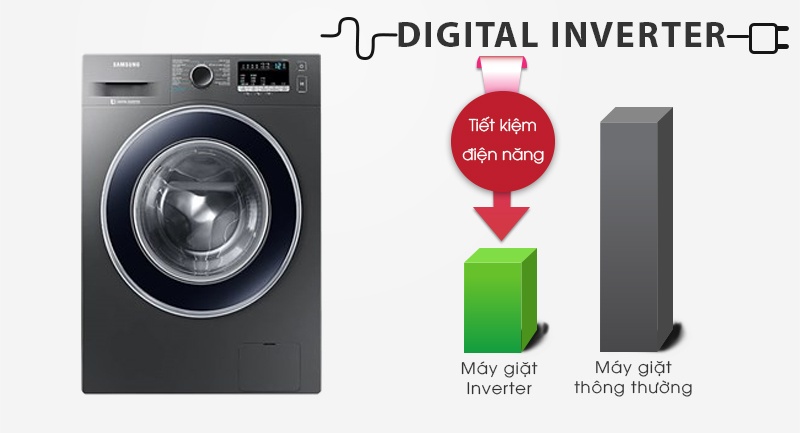 Máy giặt lồng ngang Samsung Inverter 8,5Kg WW85J42G0BX/SV