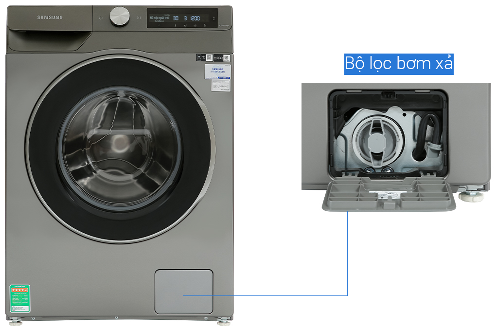 Máy giặt lồng ngang Samsung Inverter 9Kg WW90T634DLN/SV