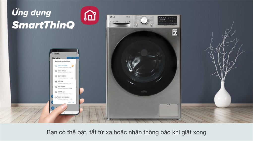 Máy giặt lồng ngang thông minh LG AI DD 10kg FV1410S4P