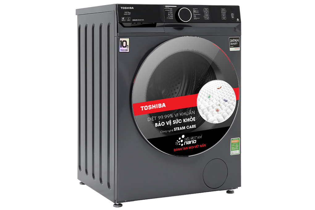 Máy giặt lồng ngang Toshiba Inverter 10,5Kg TW-BK115G4V(MG)