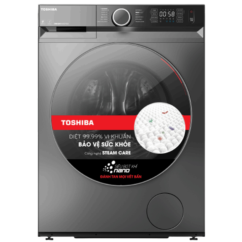 Máy giặt lồng ngang Toshiba Inverter 9,5kg TW-BK105G4V(SS)