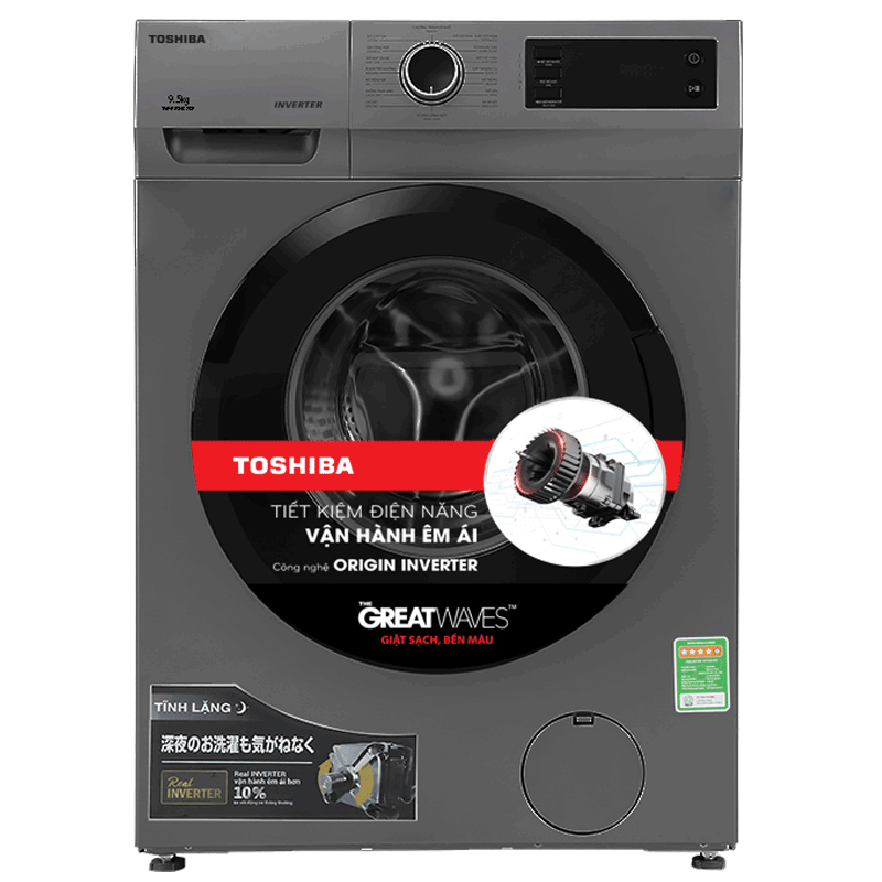 Máy giặt lồng ngang Toshiba Inverter 9.5Kg TW-BK105S3V(SK)