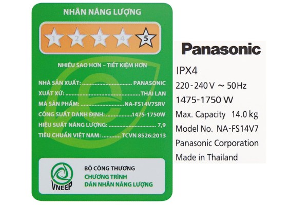 Máy giặt Panasonic 14Kg NA-FS14V7SRV