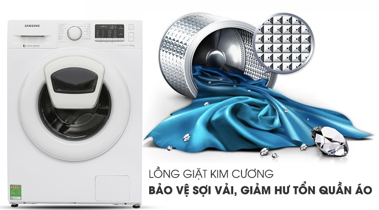 Máy giặt Samsung Addwash 9Kg WW90K44G0YW/SV lồng ngang