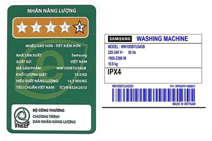 Máy giặt Samsung Bespoke AI EcoBubble Inverter 10 kg WW10DB7U34GBSV