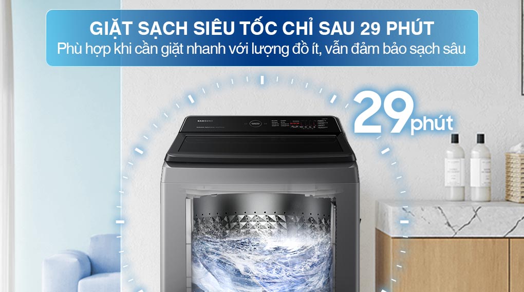 Máy giặt Samsung Ecobubble Inverter 17 kg WA17CG6442BDSV