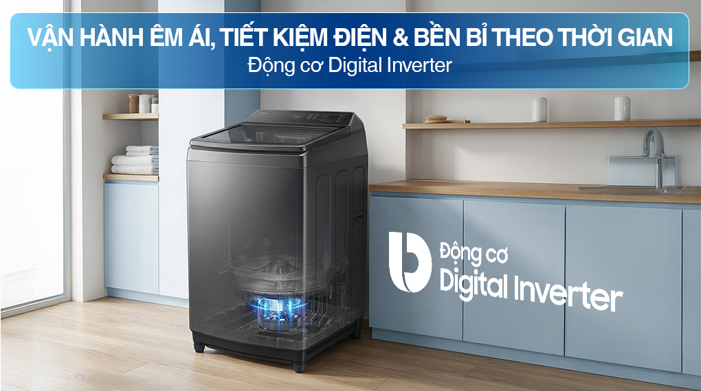 Máy giặt Samsung Ecobubble Inverter 17 kg WA40F17E7CSV