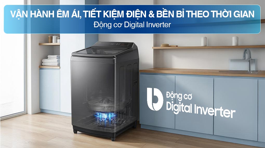 Máy Giặt Samsung Ecobubble Inverter 9.5kg WA40F95E1CSV