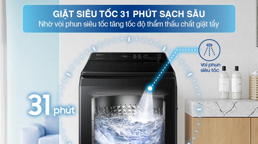 Máy giặt Samsung Inverter 12Kg WA12CG5745BVSV