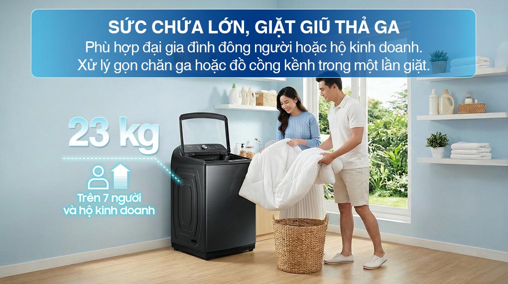 Máy Giặt Samsung Inverter 23Kg WA23A8377GV/SV