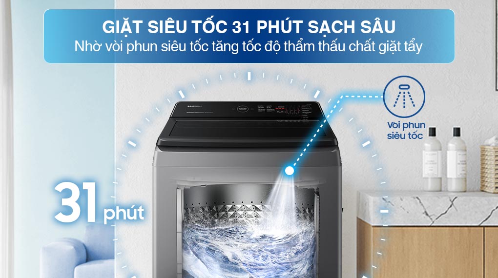 Máy giặt Samsung Inverter 9.5Kg WA95CG4545BDSV