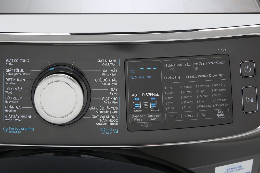 Máy giặt sấy Add Wash 19Kg Samsung WD19N8750KV/SV + Sấy 11 Kg