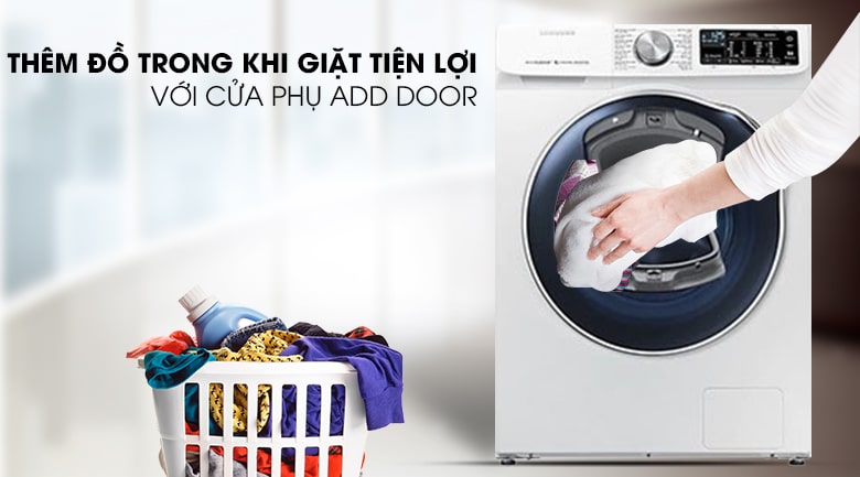 Máy giặt sấy Addwash 10.5Kg Samsung WD10N64FR2W/SV + Sấy 7kg