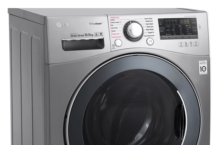 Máy giặt 10.5 Kg LG F1450SPRE (màu bạc)
