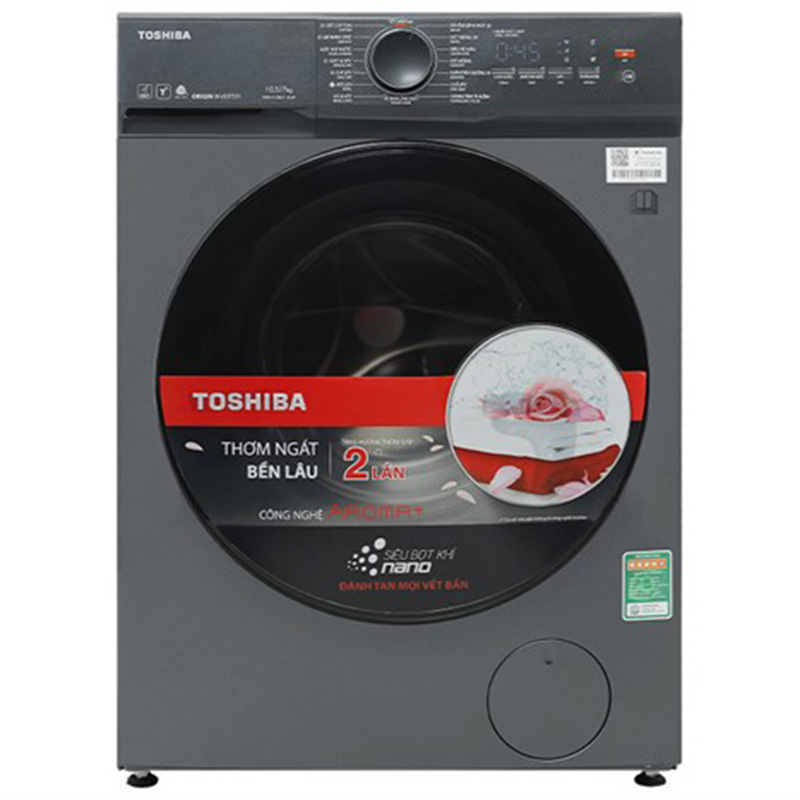 Máy giặt sấy Toshiba Inverter giặt 10.5 kg - sấy 7 kg TWD-T21BU115UWV(MG)