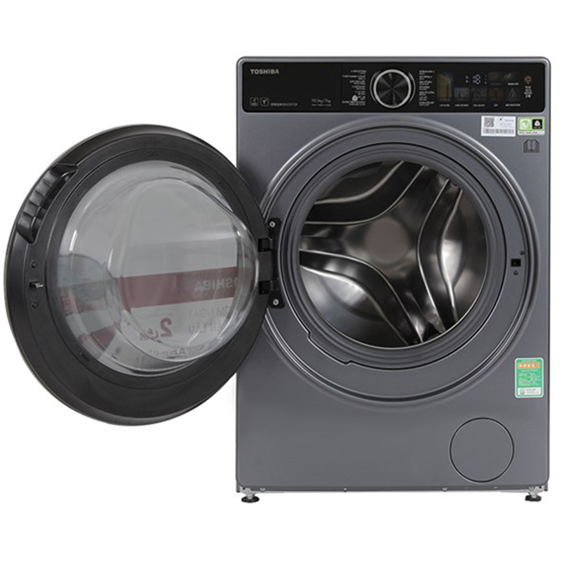 Máy giặt sấy Toshiba Inverter giặt 10.5 kg - sấy 7 kg TWD-T25BZU115MWV(MG)