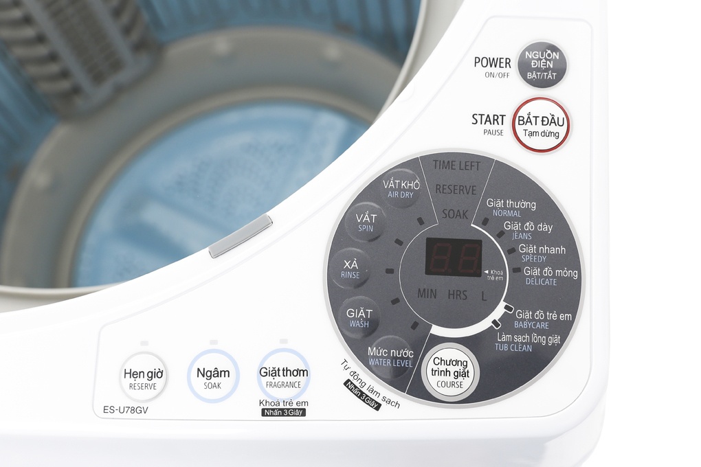 Máy giặt Sharp 7.8Kg ES-U78GV-G (Màu xanh)