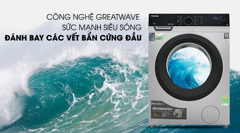 Máy giặt lồng ngang Toshiba Inverter 8,5kg TW-BH95M4V(SK)