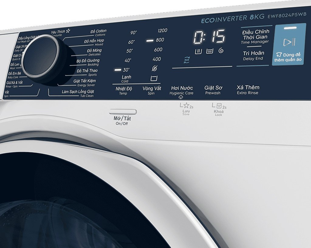 Máy giặt sấy Electrolux 9Kg + sấy 6Kg EWW9024P5WB