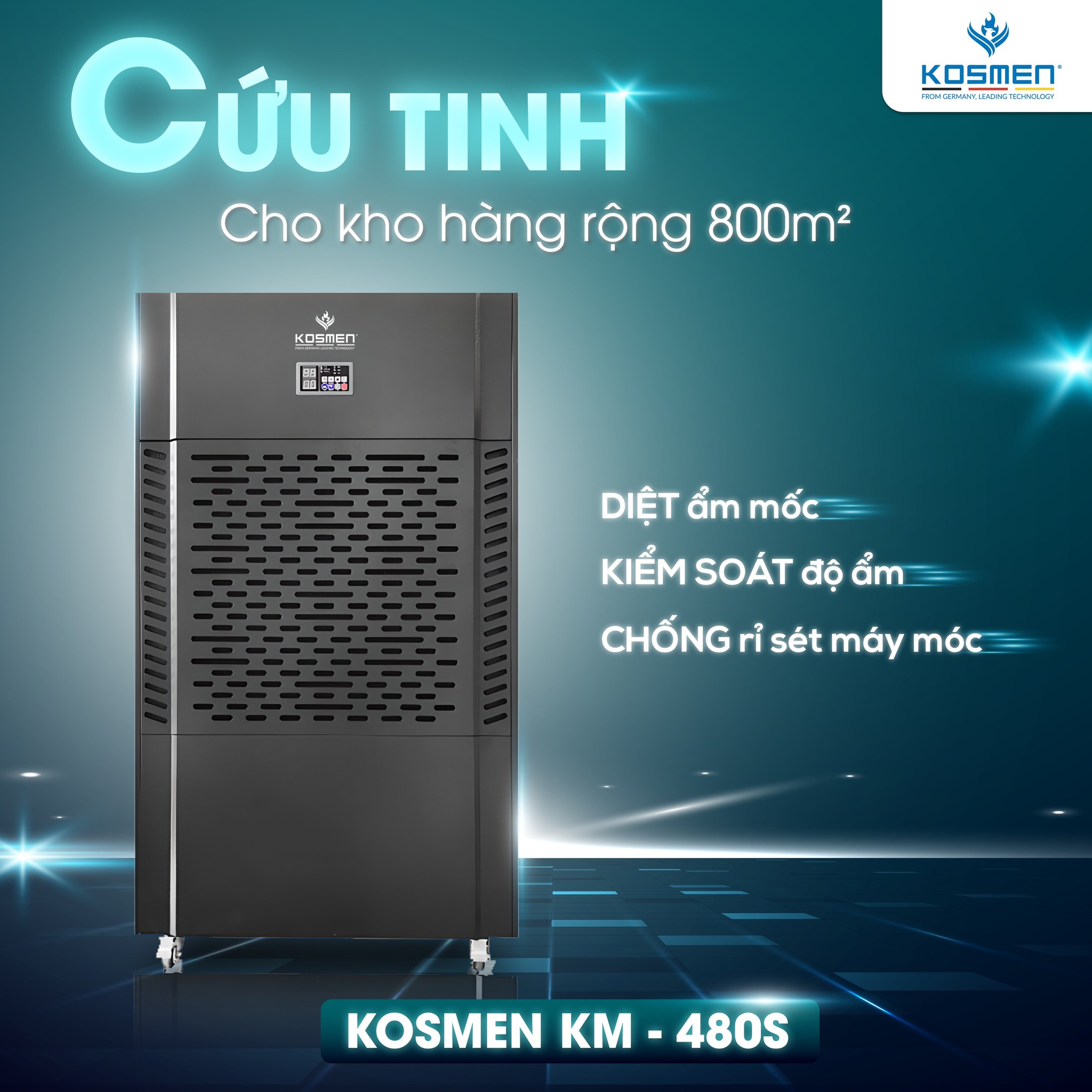 Máy hút ẩm công nghiệp Kosmen KM-480S