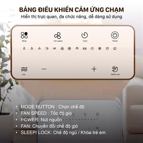 Máy hút ẩm điện tử 10L FujiHome DH10