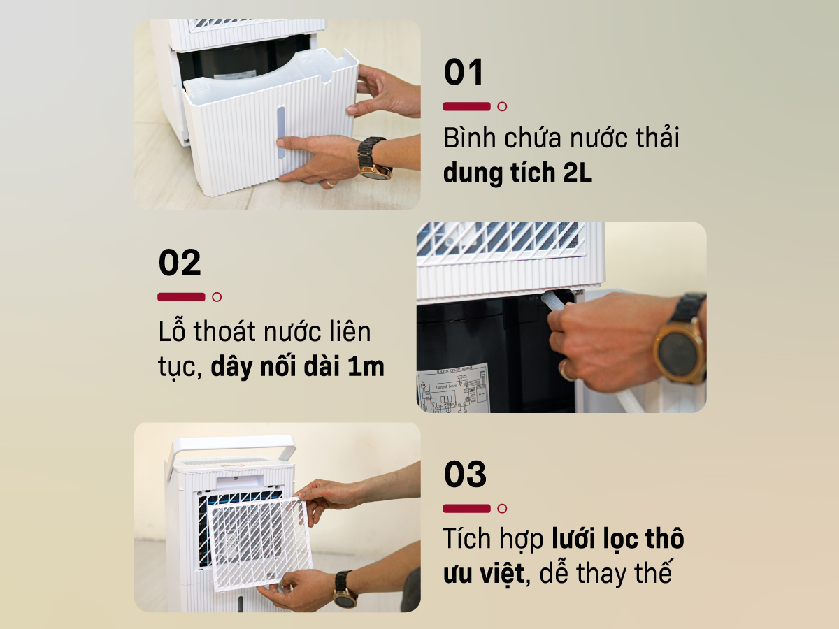 Máy hút ẩm điện tử 14L FujiHome DH14