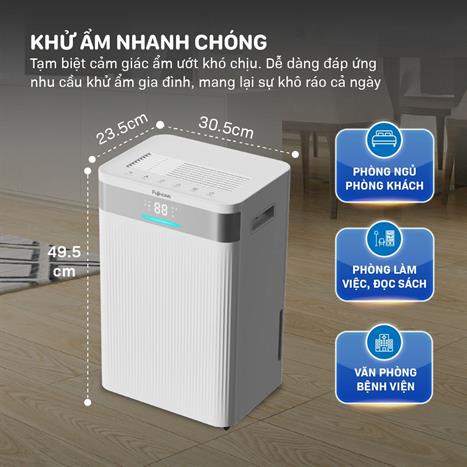 Máy hút ẩm kết hợp lọc khí 16L FujiHome DH16NW WIFI