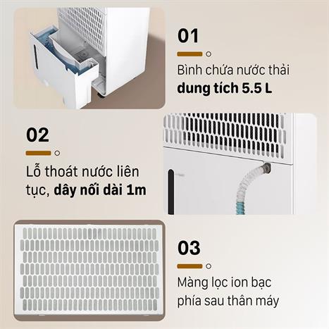 Máy hút ẩm kết hợp lọc khí 30L Fujihome DH30NW WIFI