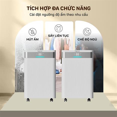 Máy hút ẩm kết hợp lọc khí Fujihome DH40NW WIFI