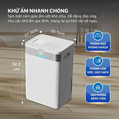 Máy hút ẩm kết hợp lọc khí Fujihome DH40NW WIFI