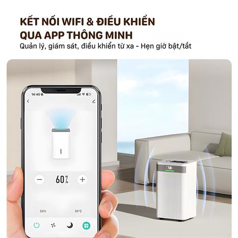 Máy hút ẩm kết hợp lọc khí Fujihome DH40NW WIFI