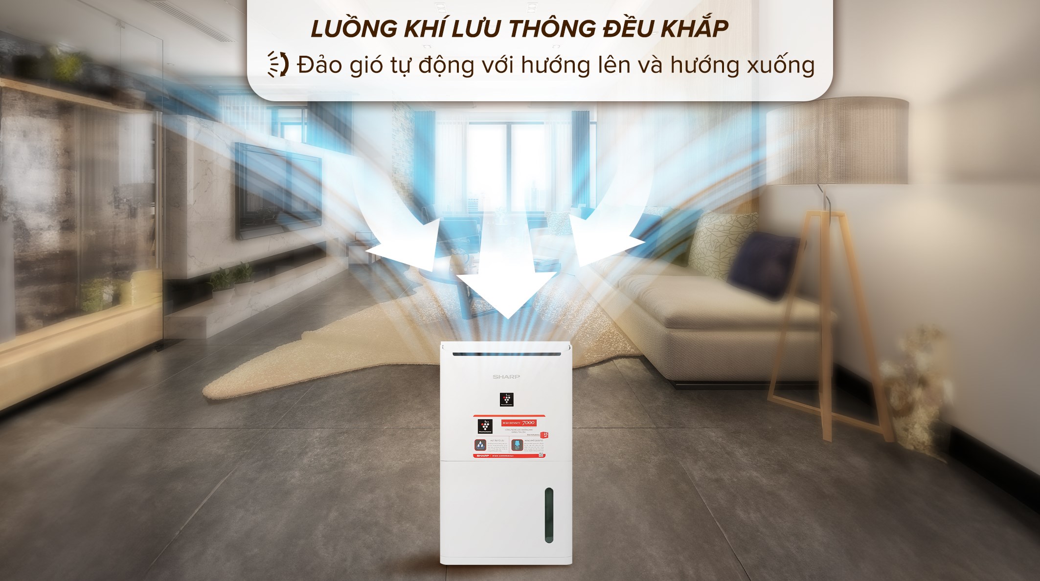 Máy hút ẩm 12L Sharp DW-D12A-W