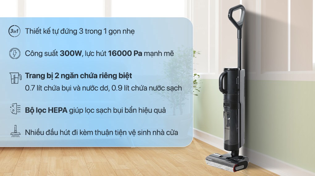 Máy hút bụi cầm tay lau nhà Dreame H12 Dual