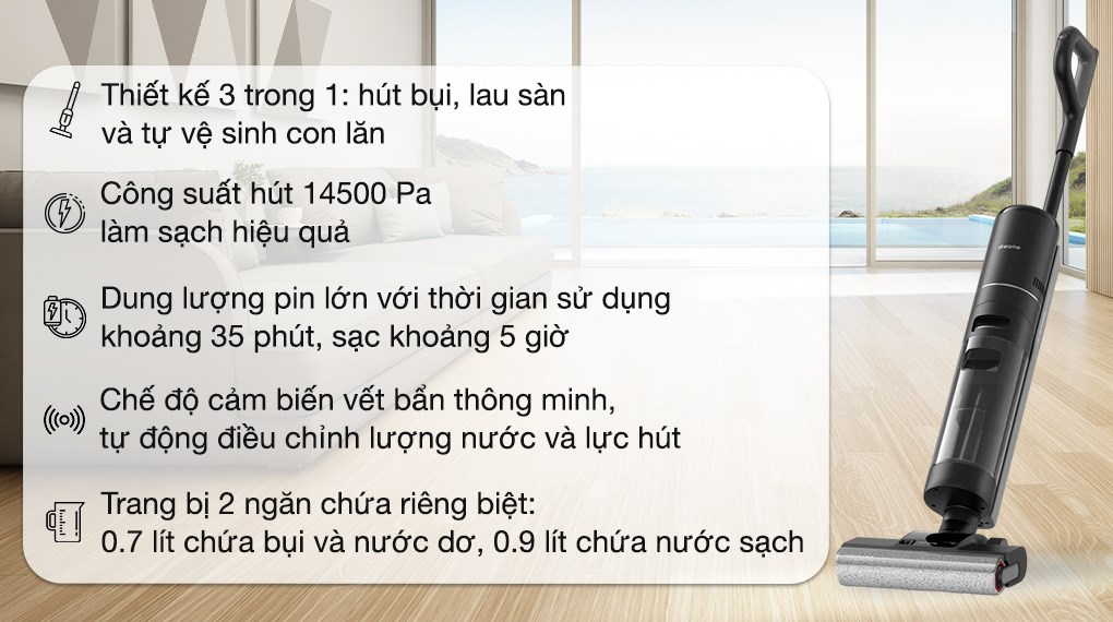 Máy hút bụi cầm tay lau nhà Dreame H12 Pro