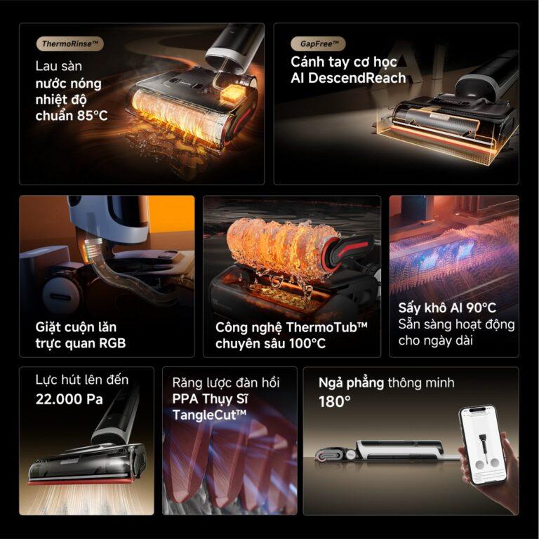 Máy hút bụi cầm tay lau nhà Dreame H15 Pro Heat