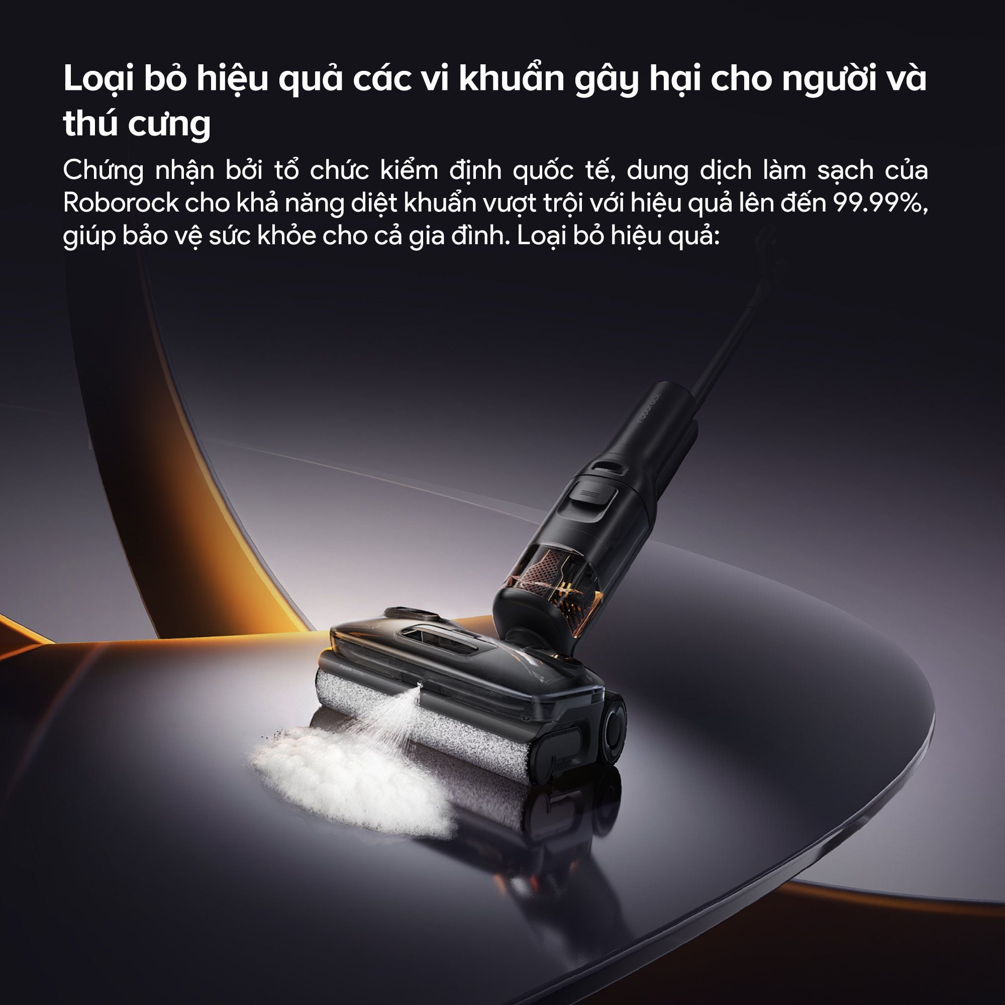 Máy hút bụi cầm tay lau nhà không dây Roborock F25 Ace Pro Đen