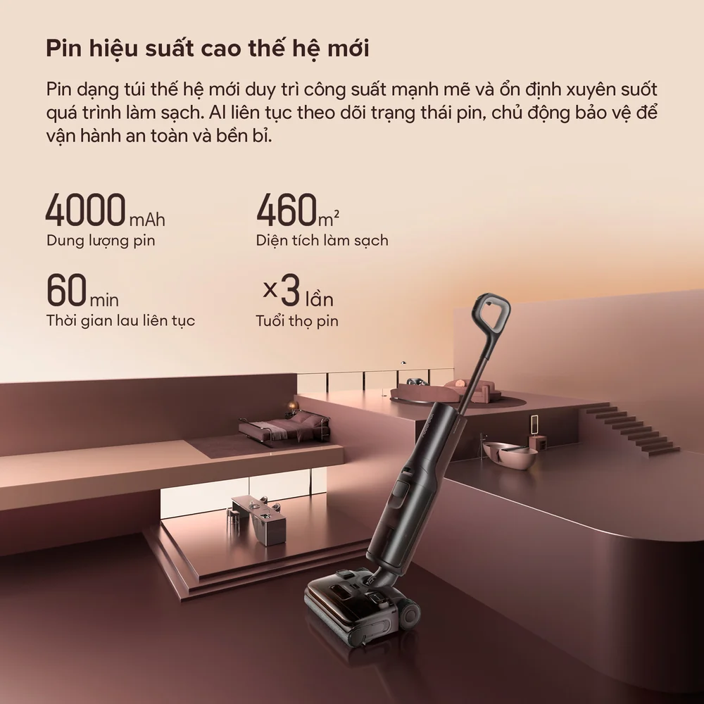 Máy hút bụi cầm tay lau nhà không dây Roborock F25 Pro Turbo