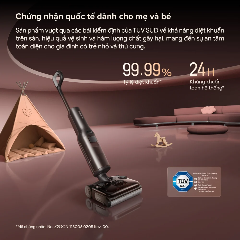 Máy hút bụi cầm tay lau nhà không dây Roborock F25 Pro Turbo